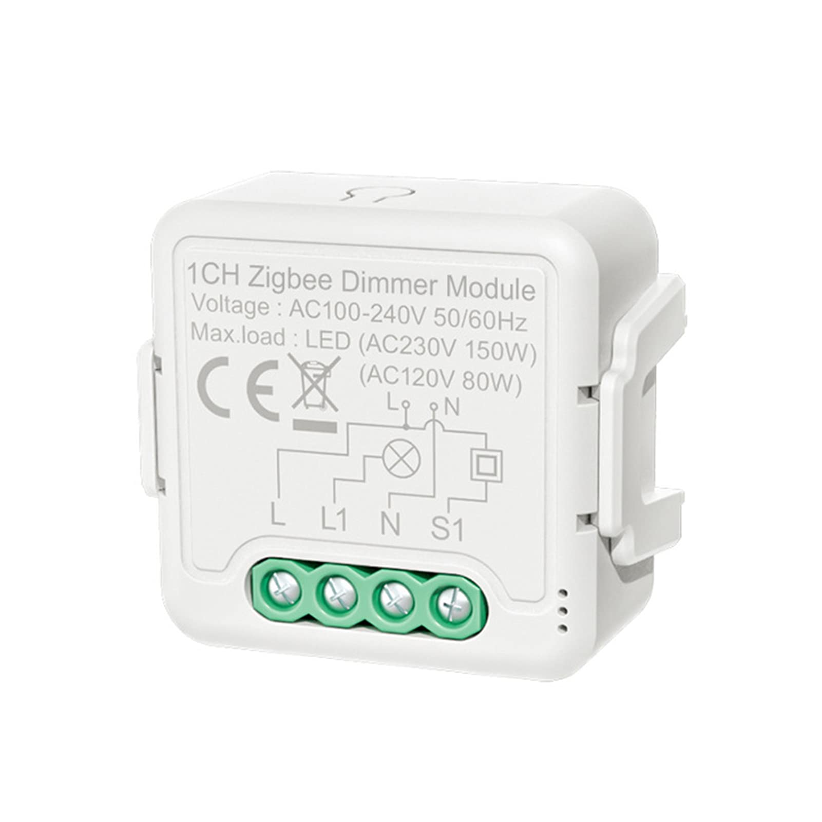 generic zigbee smart dimmer switch module app remote control voice control timing group sharing compatible with alexa echo google home for home office'