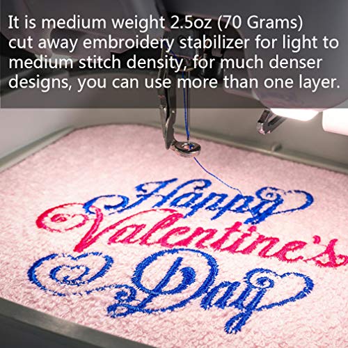 Cut Away Embroidery Stabilizer Backing (8 In X 50 Yd Roll), Seneme Stabilizer For Embroidery - Medium Weight 2.5 Oz Cutaway Embroidery Stabilizers - For Machine Embroidery Stabilizer And Hand Sewing #TOP3