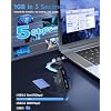 USB C Hub 4 Ports JoyReken,USBC to USB Hub with 2FT Extended Cable,Type C to USB Adapter for MacBook Pro/Mini,iMac,Surface,Gaming Laptops,PS5,Flash Drive,Thumb Drives,Mouse,Keyboard(Black)