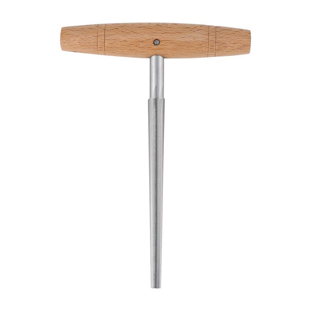 Alesatore per Violino, Alesatore per Foro per Picchetto in Acciaio Resistente Strumento per Liuteria con Manico in Legno Strumento di Riparazione per Liutaio per Violino 3/4 4/4
