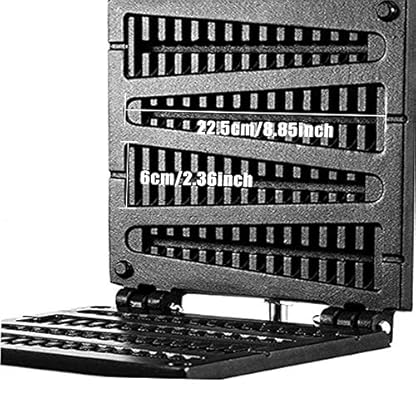 YUEWO Waffeleisen Elektrische Waffeleisen, Antihaftbeschichtet, 1750 W, Silber / Schwarz, Modern, Edelstahl – Bild 5