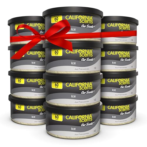 California Scents Car Freshener Can, Odor Neutralizer, Ice Scent, Pack of 12