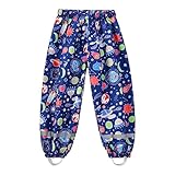 Fewlby Toddler Rain Pants Kids' Waterproof Rain Pants Lightweight Reflective Rainwear for Boys Girls Navy