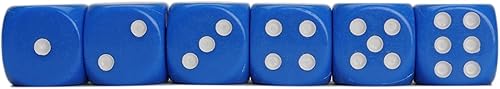 Miniatura 3 de WE Games - Juego de dados azules a granel, paquete de 100 dados redondeados de 6 caras de 0.63 pulgadas para juegos de dados, noches de casino y más