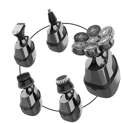 Electric Razor for Men, 5 In 1 Wet Dry Electric Shaver For Men Beard Hair Trimmer Electric Razor Rechargeable Shaving Machine LCD Display Grooming Kit - Image 2