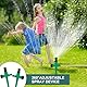 ISparbox 4 Paar Rasensprenger, Wassersprenger Einstellbar Automatische Bewässerungssystem, automatischer Garten-Wassersprinkler auf Stachelsockel, 360 Grad Große Flächenabdeckung für Rasen (Grün)