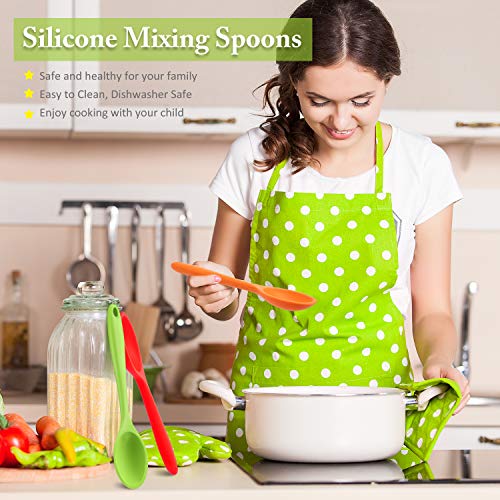 Cuillère à mélanger en silicone lot de 4 ustensiles de cuisine - 5
