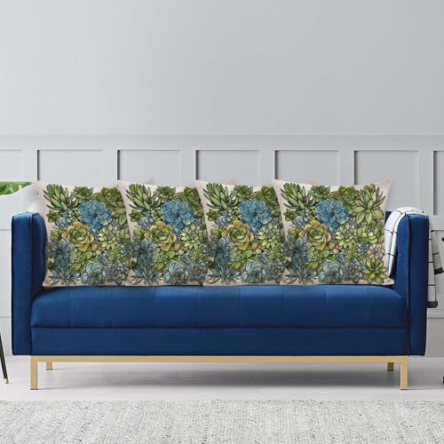 Housse de coussin succulent pour décorer le salon et le canapé