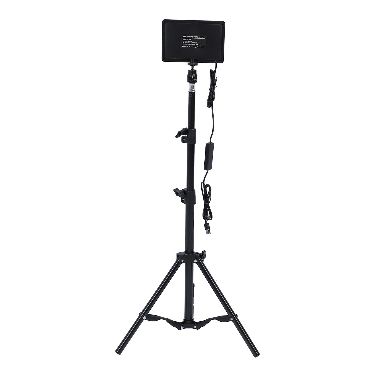 Video LED con treppiede, kit di illuminazione fotografica con 70 LED, temperatura colore 5600K, 9 modalità di illuminazione per registrazione video, streaming live, selfie,