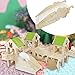 Bothyi Bunny House Habitat Decor Hideaway Hut Small Pets Activity Toy Hamster Hideout for Rabbit, Chinchilla, Ferret, Style D