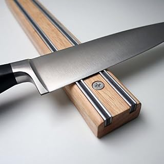 Bisigrip Rubberwood Magnetic Knife Rack (300mm)