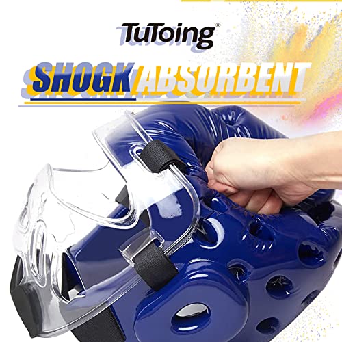 Tutoing Kids Adults Karate Headgear With Face Shield, Mma Martial Arts Headgear Boxing Soft Helmet Taekwondo Sparring Head Gear #TOP3