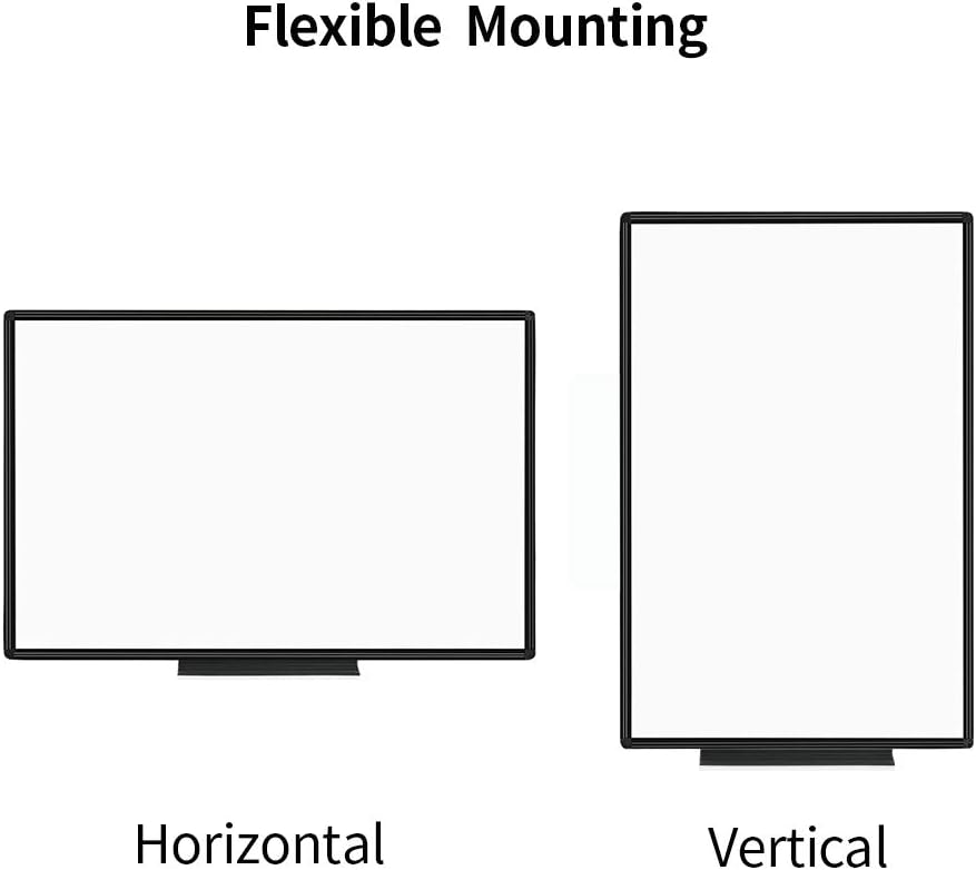 VIZ-PRO Magnetic Dry Erase White Board, 36 X 24 Inches, Black Aluminium Frame : Office Products