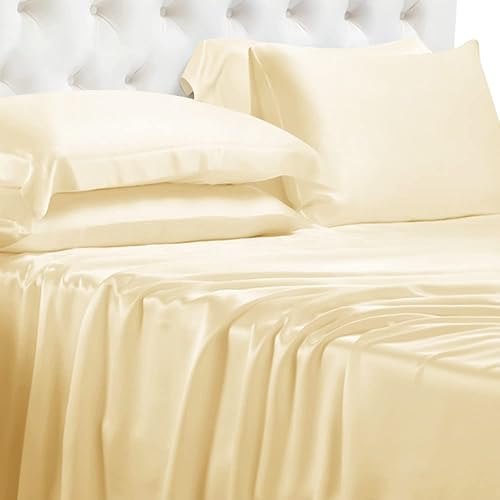 Miniatura 9 de Juego de sábanas de seda individual XL, juego de sábanas de seda auténtica de 7 piezas, juego de edredón de seda verdadera, sábanas de lujo para