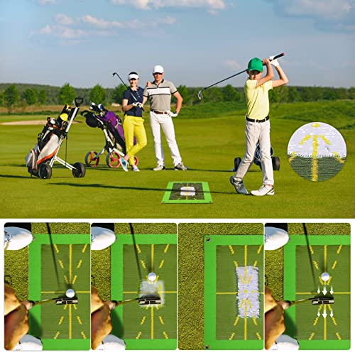 Golf Hitting Mat,Golf Training Mat For Swing Detection Batting,Golf Practice Mat Outdoor/Indoor Analysis Path Correct Hitting Posture #TOP3