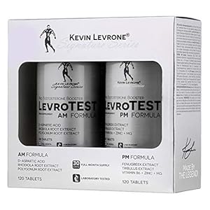KEVIN LEVRONE Levro Test AM 120 tabletten + PM Formula 120 tabletten | Testosteron Booster voor mannen | Anabole pillen voor spiermassa groei