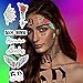 ASVP Shop Temporary Tattoos - Multicolor, Water Resistant, Letter Print - Perfect for Kids & Teens, Halloween