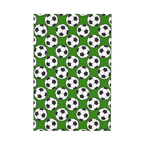 Canesert Soccer Ball Green Tablecloth, Washable Polyester Farmhouse Table Cloth For Dining Room Kitchen Birthday Party Decoration Rectangle Table Cover 60"X90" Oblong #TOP2