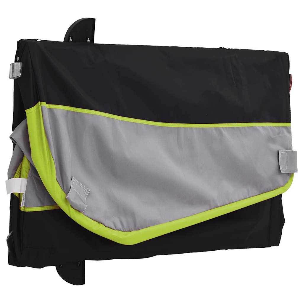 Remorque de vélo avec charge de 30 kg, remorque de charge en fer et tissu Oxford, remorque de transport pour vélo avec drapeau de sécurité