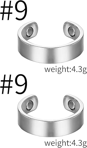 Miniatura 3 de MagEnergy Anillos magnéticos de cobre para hombres y mujeres, anillo de terapia magnética para aliviar el dolor, anillos ajustables de regalo (2