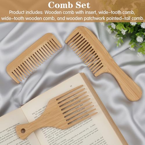 Set de 4 Peines de Madera para Cabello y Barba miniatura 5