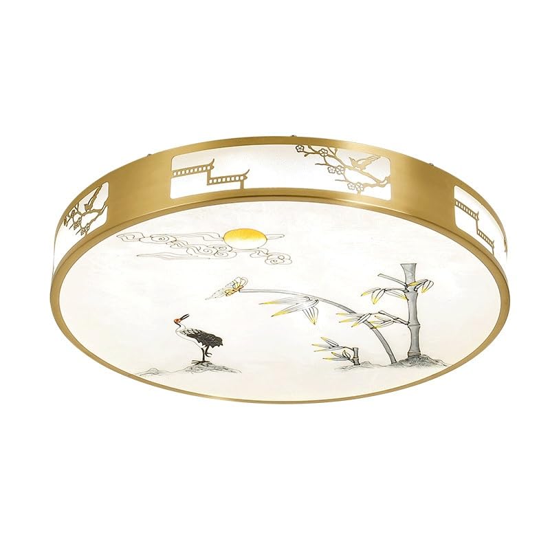Plafonnier chic en cuivre et acrylique rétro pour salon élégant