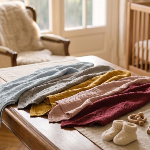 Soarwg Kids Spucktücher Baby Musselin, 5er-Pack, 60x60cm – Ansicht 6