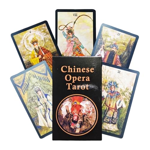 Tarjetas de tarot - 78 hojas de juguete coleccionables - Diseño de arte chino tarjetas de tarot - Para citas nocturnas, reuniones, , dormitorios, mujeres, amigos, niños, adolescentes