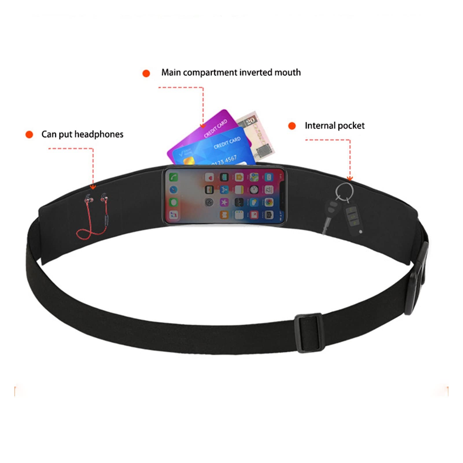 Wasserdichtes Lauf Taillenbeutel Telefonbeutel Frauen Outdoor -Radsport -Hüftbeutel -Fitnessstudio tragbare reflektierende Fitness -Fanny -Packung