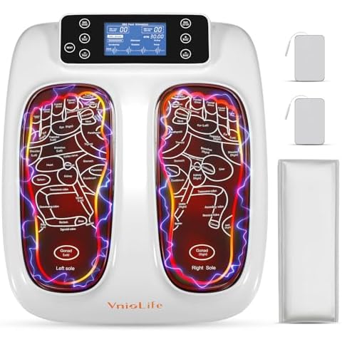 EMS Foot Massager for Neuropathy Nerve Muscle Stimulator FSA HSA Eligible with Heat TENS Foot Shiatsu Electric Feet Massagers Foot Body Pain Relief Improve Legs Blood Circulation Muscle Relaxation Cover