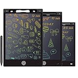 Yidedraw 3 Pack Black LCD Writing Tablet, Colorful Screen Doodle Board Reusable Electronic Drawing D