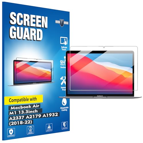 RGY TPU Screen Guard For Macbook Air 13.3-Inch | M1 Chip A2337/A2179/A1932 (2021-2018) Laptop Protection Film Full Screen Protector- Clear