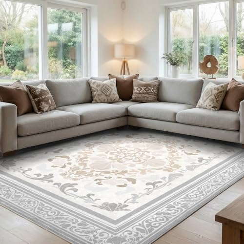 SOULFUL Medium Pile 4x6 Rugs for Living Room - Soft