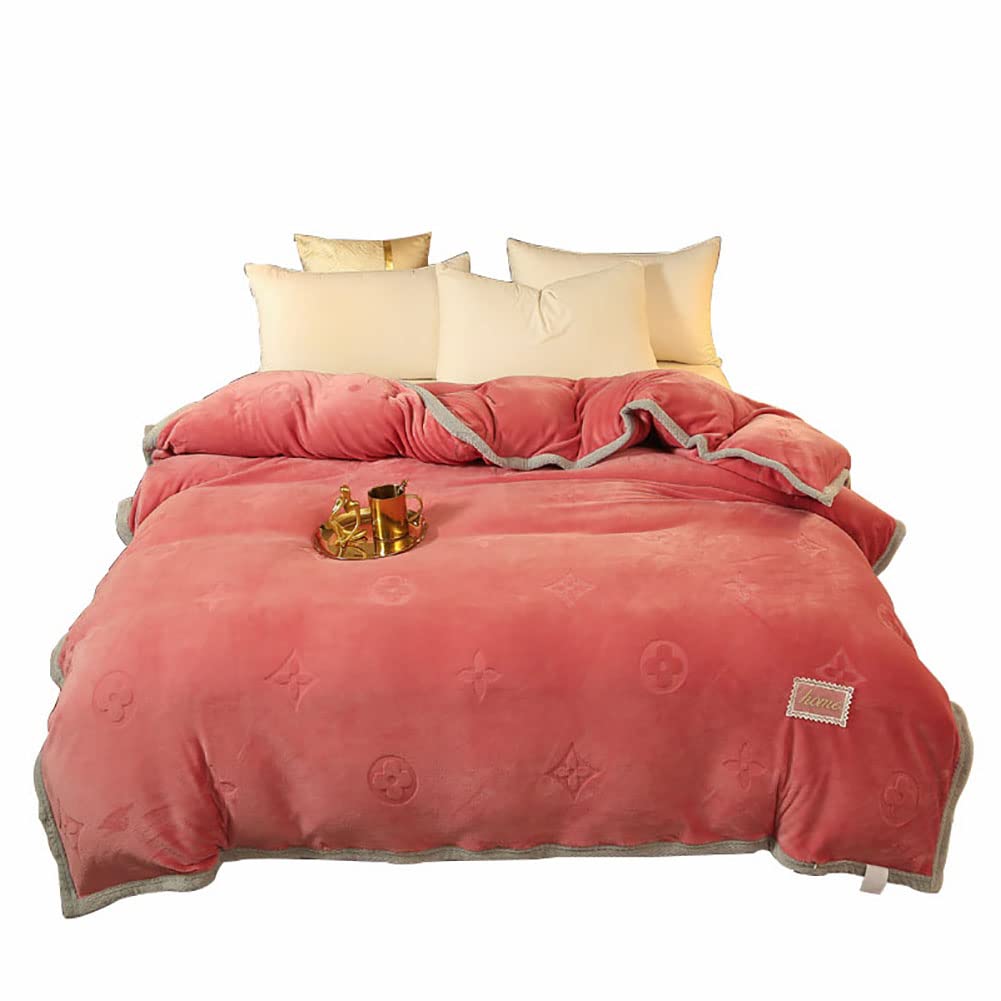 Couvre-couette peluche hiver thermique contre le froid du lit 180x220