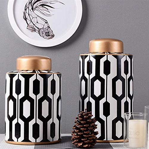 Keramische Vaas Woonkamer Wijnkast Thuis Tv Kast Entree Aanrecht Vaas Gedroogde Bloem Simulatie Bloem Decoratie Vaas 32x17x17 Cm, 27x17x17 Cm, 2 Stks - Afbeelding 3