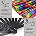 OMyTea Bamboo Large Rave Folding Hand Fan for Men/Women - Chinese Japanese Handheld Fan with Fabric Case - for Electronic Dance Music Festival Party, Performance, Decorations, Gift (Trippy Hippie)