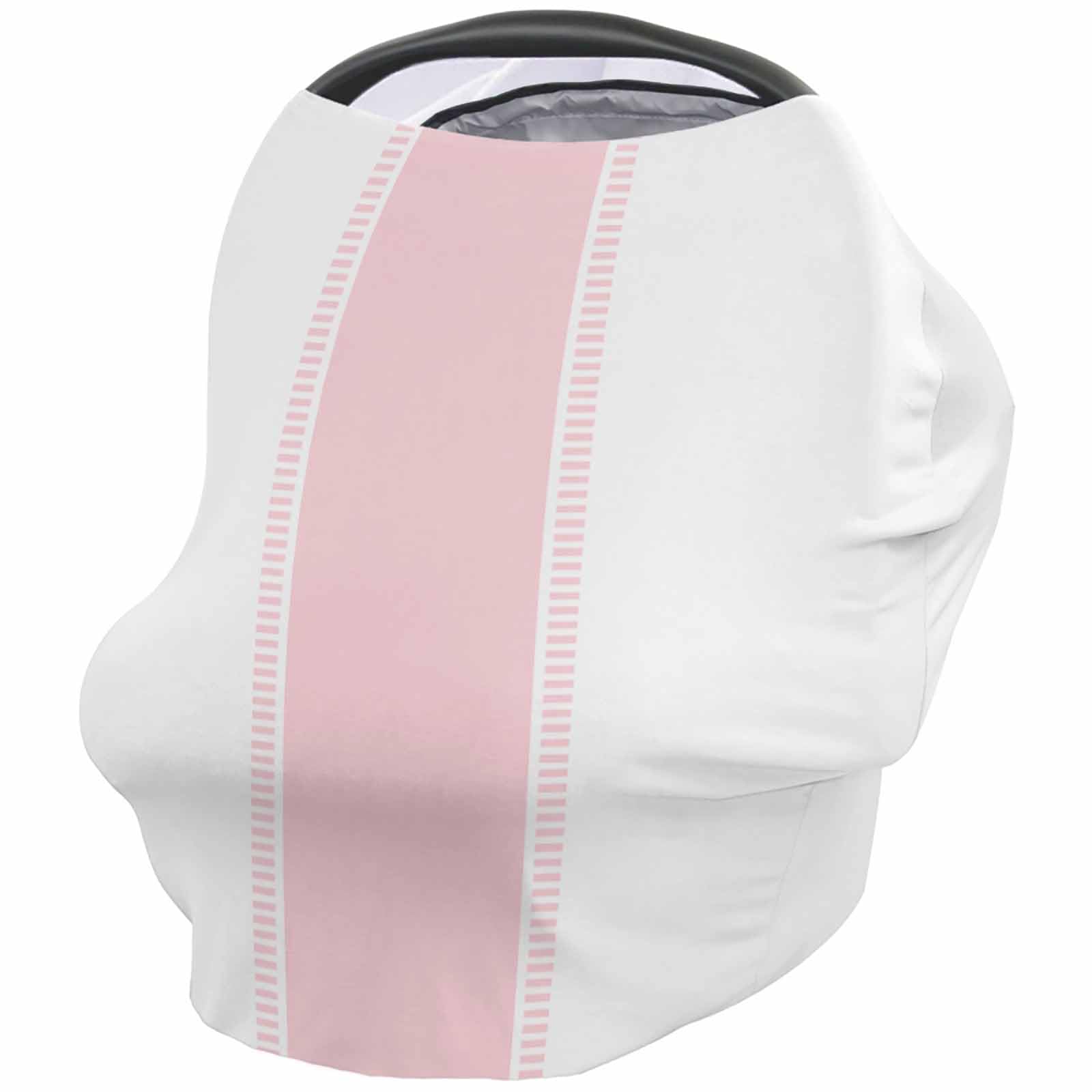Nursing Cover for Breastfeeding Scarf, Light Pink Strips Texture Baby Car Covers Super Soft Multi Use for Canopy Shopping Cart Cover Blanket Stroller Cover