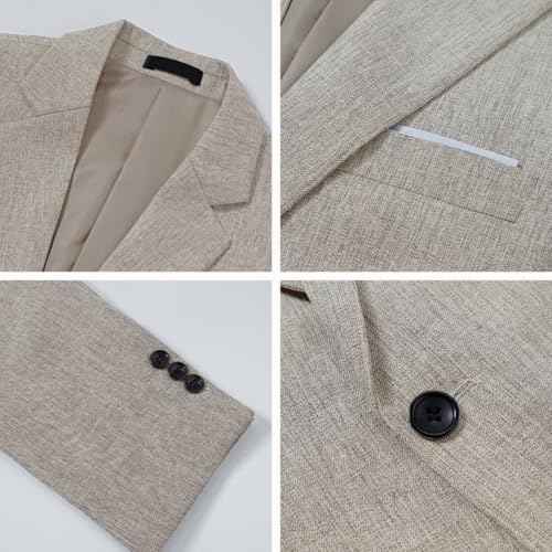 Men Blazer Slim Fit Sport Coat Casual One Button Lightweight Business Suit Jackets4