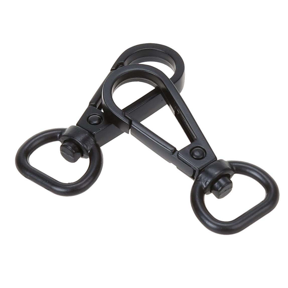 Fermoir mousqueton incurvé 1/2" noir pour réparer une lanière amovible de sac