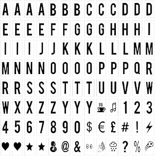 DURANTEY 104 PCS Cinema Light Box Letters LED Light up Board Letters Lightbox Letters Light Box Replacement Letters & Numbers Symbols for A3 A4 A5 Cinematic Lamp Box Halloween Decoration (65x35mm)
