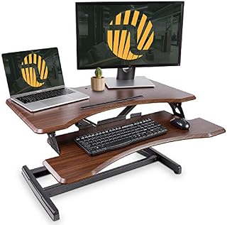 Standing Desk with Height Adjustable – FEZIBO 34 inches Stand Up Black Desk