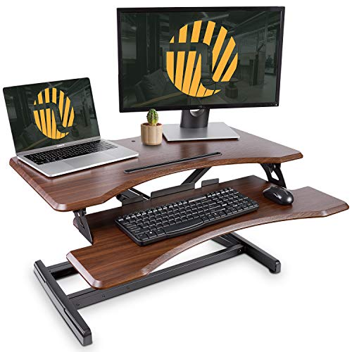 Standing Desk with Height Adjustable – FEZIBO 34 inches Stand Up Black Desk