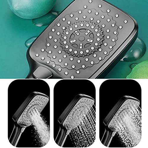 Exposed Shower System with Digital Temperature Display, Bathroom Shower Faucet Set, Rainfall Shower Head with Handheld, Include Tub Spout and Handheld Bidet Toilet Sprayer, Black Shower Kit