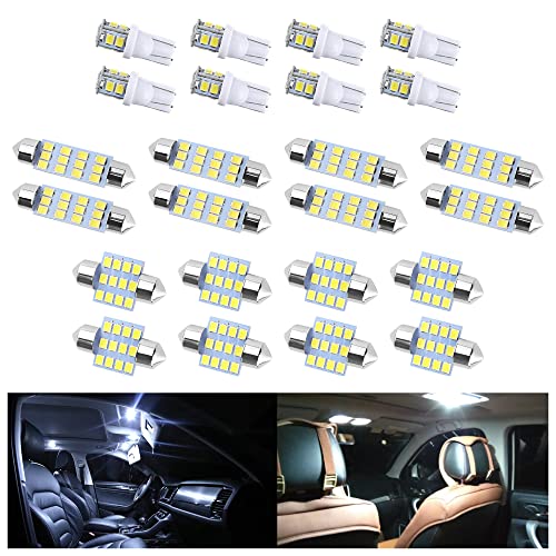 Nhhc T10/31Mm/42Smd Led Light For Car Interior,24Pcs 6500K Car Led Bulb W5W,12V,2825,192,194,158,168,501 Replece For License Plate Light,Dome Light,Map Light #TOP23