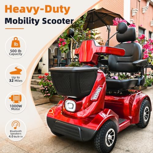 Ecomobi 32 Miles Heavy-Duty 1000W MobilityScooter for Seniors & Adults Alternate view