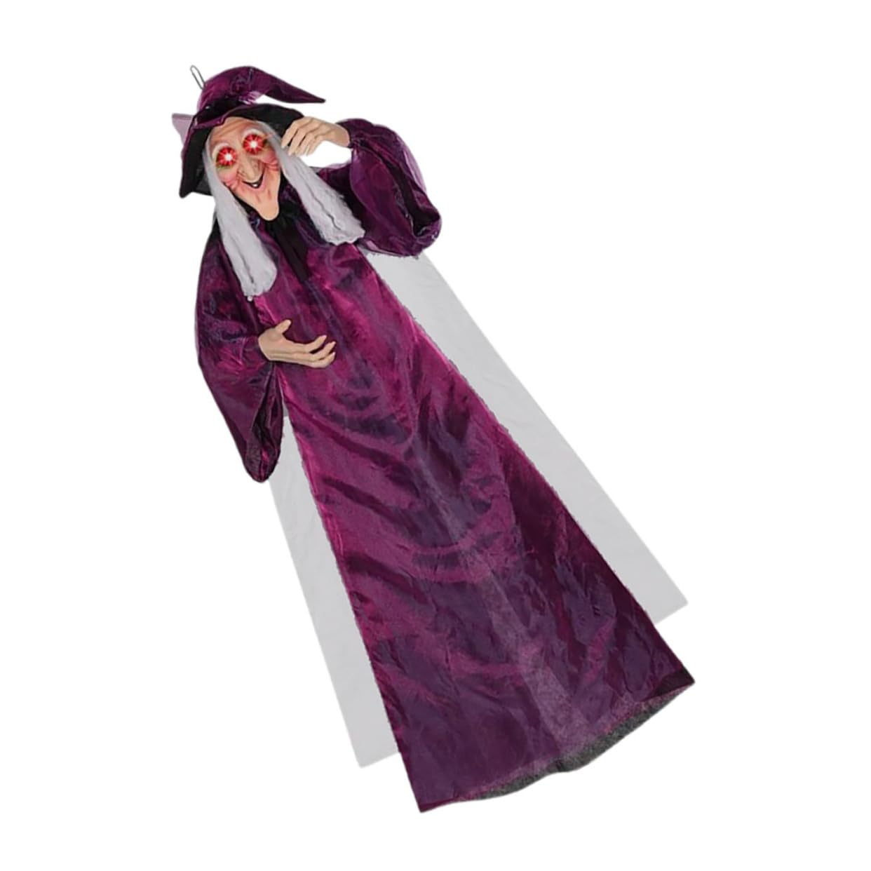 BESPORTBLE Decorazione Animata per Halloween con Strega Parlante da Appendere per Esterni e Effetti Luminosi e per e Case Infestate