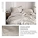Simple&Opulence 100% Linen Duvet Cover Set with Embroidery Washed - 3 Pieces (1 Duvet Cover with 2 Pillow Shams) with Button Closure Soft Breathable Farmhouse - Linen, King Size