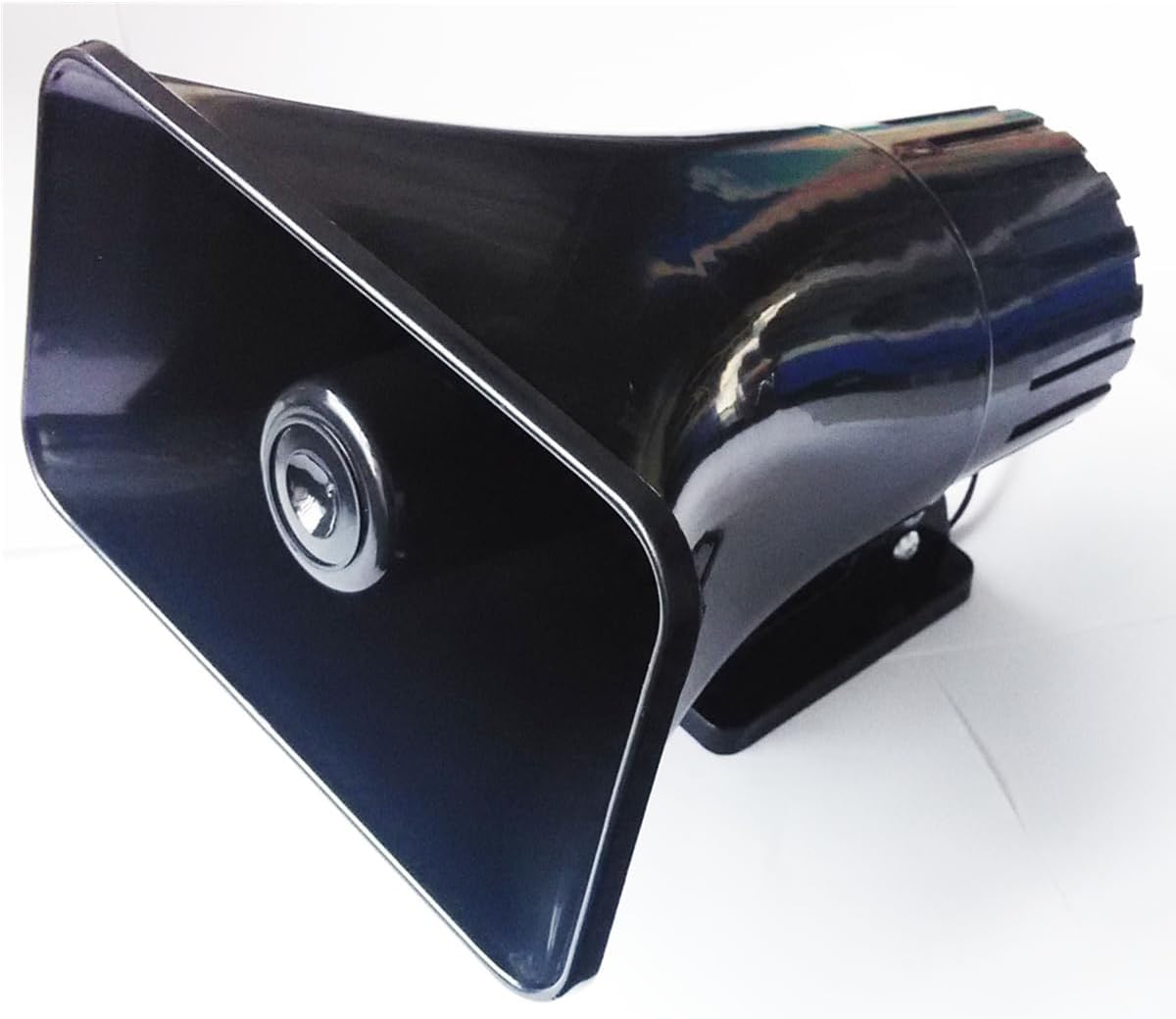 Sirena de alarma de 30 W, sirena de seguridad eléctrica autónoma de doble tono para exteriores con soporte, 6-12 V CC 130 DB para el sistema de