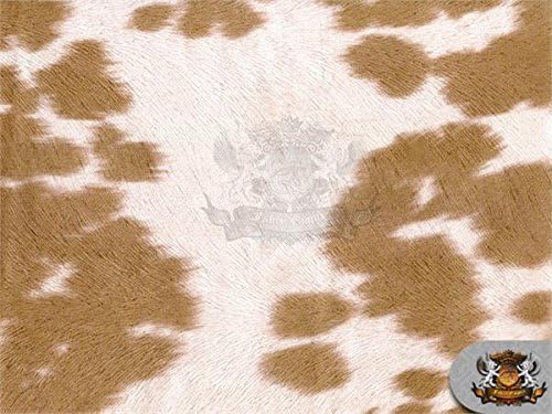 The Yard - Tapicería de gamuza de terciopelo con estampado de vaca, 54 pulgadas de ancho, vendido por The Yard (Mocha)