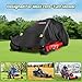 Lawn Mower Cover, Heavy 900D Oxford Fabric -Universal Fit Lawn Tractor Covers Waterproof, Anti-UV, Windproof, Dustproof, Suitable for Lawn Mower Storage (Black - Zero Turn Mower)